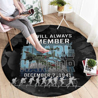 Pearl Harbor Remembrance Day Round Carpet We Will Always Remember LT05 - Polynesian Pride
