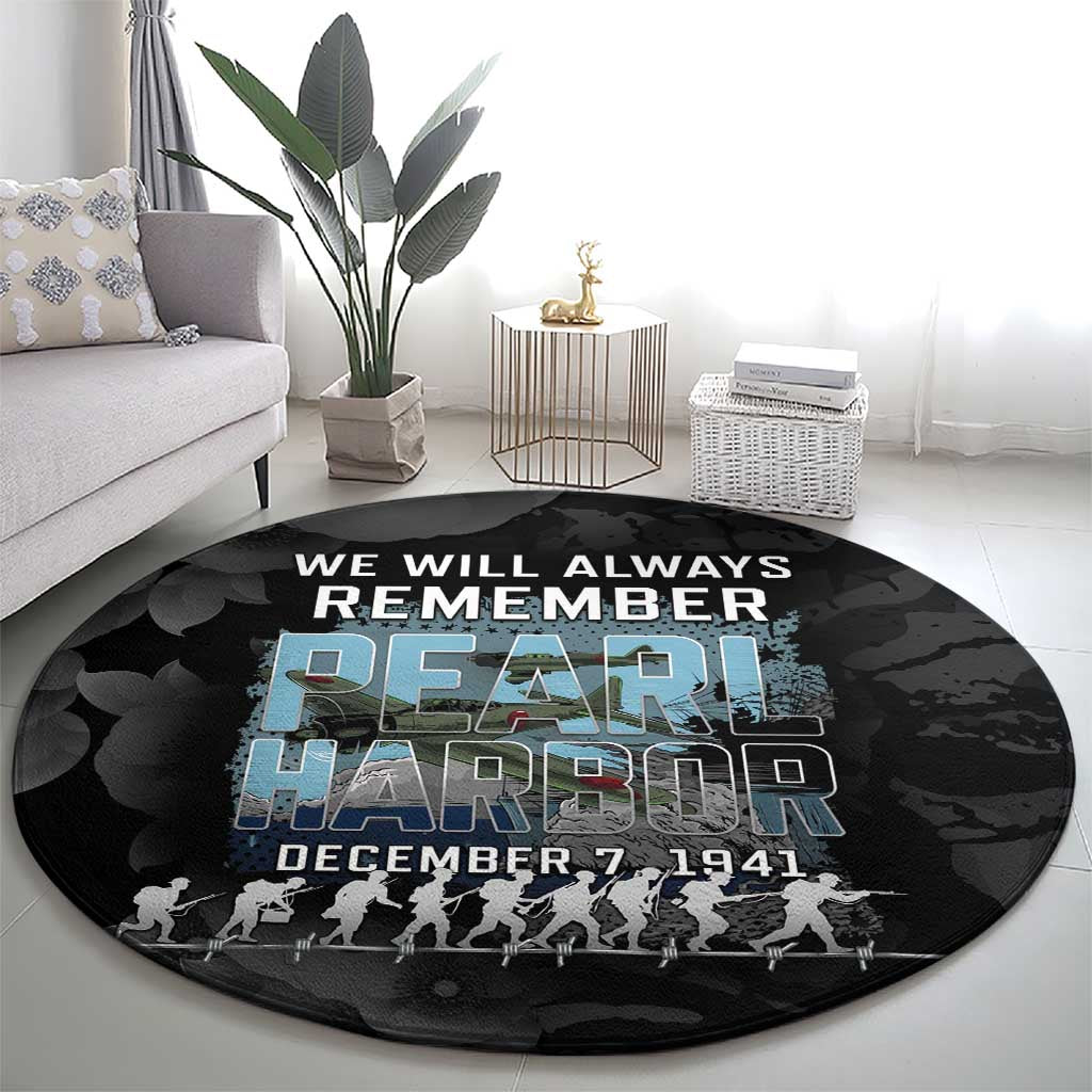 Pearl Harbor Remembrance Day Round Carpet We Will Always Remember LT05 - Polynesian Pride