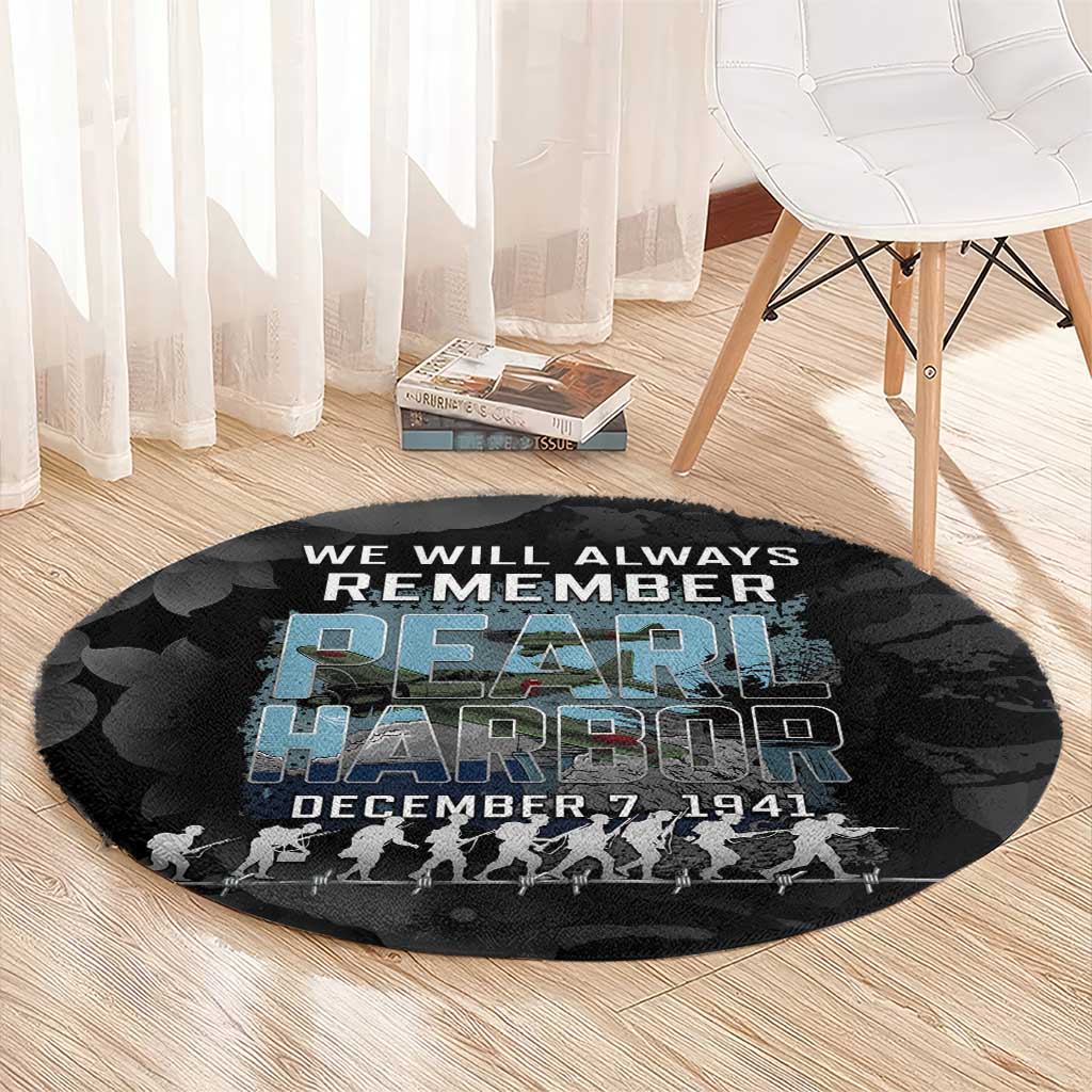 Pearl Harbor Remembrance Day Round Carpet We Will Always Remember LT05 - Polynesian Pride