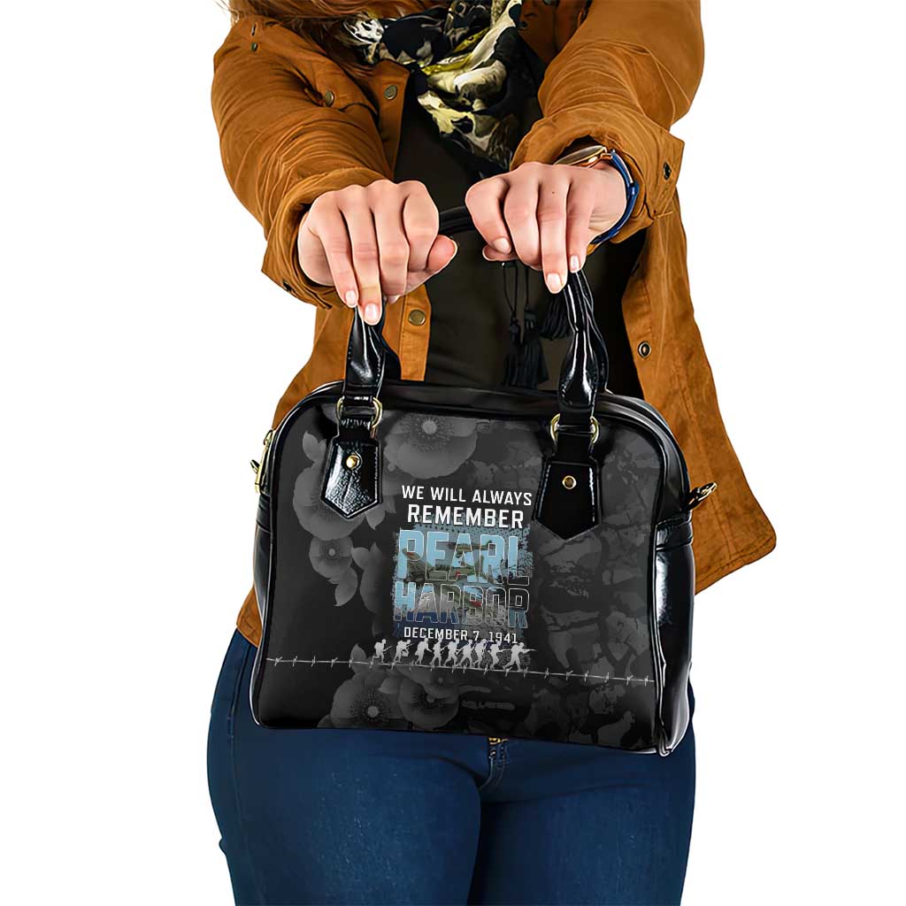 Pearl Harbor Remembrance Day Shoulder Handbag We Will Always Remember LT05 One Size Black - Polynesian Pride