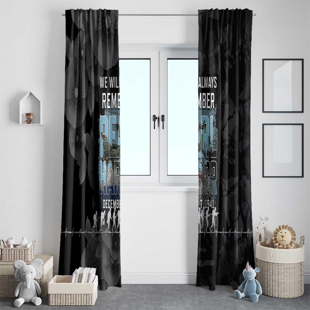 Pearl Harbor Remembrance Day Window Curtain We Will Always Remember