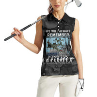 Personalized Pearl Harbor Remembrance Day Women Sleeveless Polo Shirt We Will Always Remember
