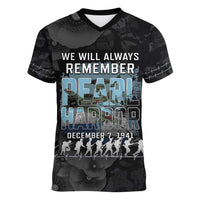 Personalized Pearl Harbor Remembrance Day Women V-Neck T-Shirt We Will Always Remember