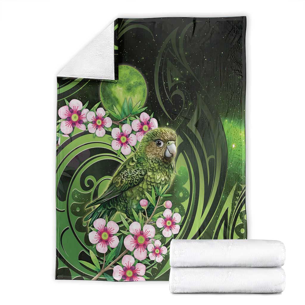 New Zealand Aotearoa Kakapo Blanket Maori Pattern With Manuka Galaxy Style - Polynesian Pride
