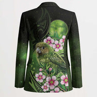 New Zealand Aotearoa Kakapo Blazer Maori Pattern With Manuka Galaxy Style - Polynesian Pride