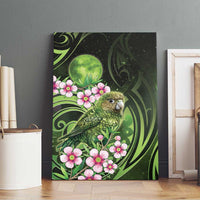 New Zealand Aotearoa Kakapo Canvas Wall Art Maori Pattern With Manuka Galaxy Style - Polynesian Pride