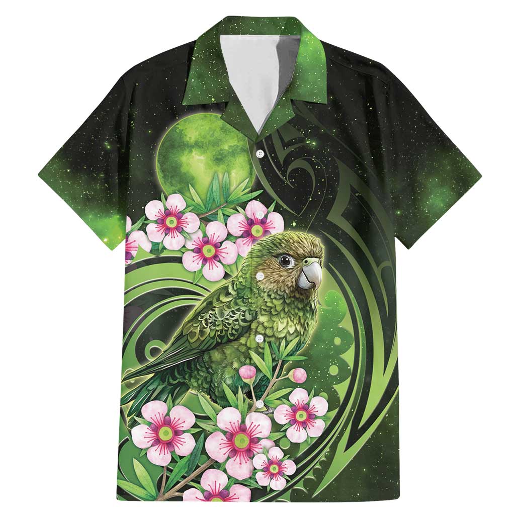 New Zealand Aotearoa Kakapo Family Matching Mermaid Dress and Hawaiian Shirt Maori Pattern With Manuka Galaxy Style - Polynesian Pride