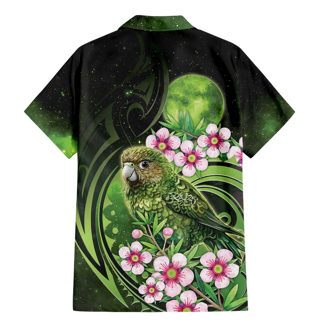 New Zealand Aotearoa Kakapo Family Matching Mermaid Dress and Hawaiian Shirt Maori Pattern With Manuka Galaxy Style - Polynesian Pride