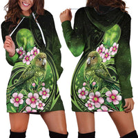 New Zealand Aotearoa Kakapo Hoodie Dress Maori Pattern With Manuka Galaxy Style - Polynesian Pride