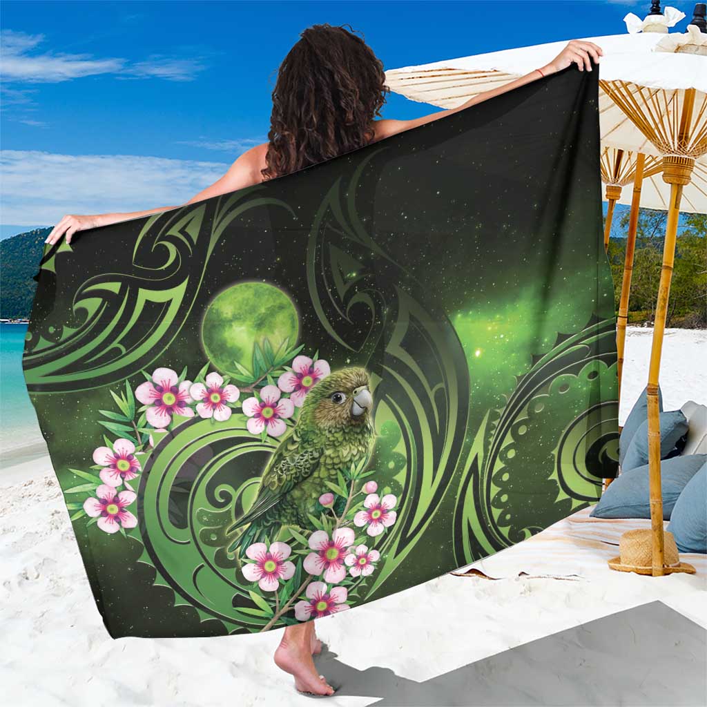 New Zealand Aotearoa Kakapo Sarong Maori Pattern With Manuka Galaxy Style - Polynesian Pride