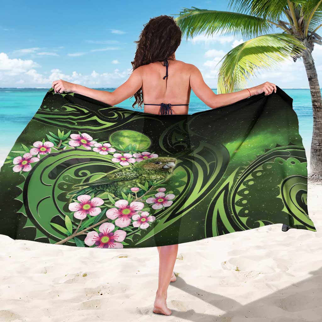 New Zealand Aotearoa Kakapo Sarong Maori Pattern With Manuka Galaxy Style - Polynesian Pride