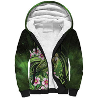 New Zealand Aotearoa Kakapo Sherpa Hoodie Maori Pattern With Manuka Galaxy Style - Polynesian Pride