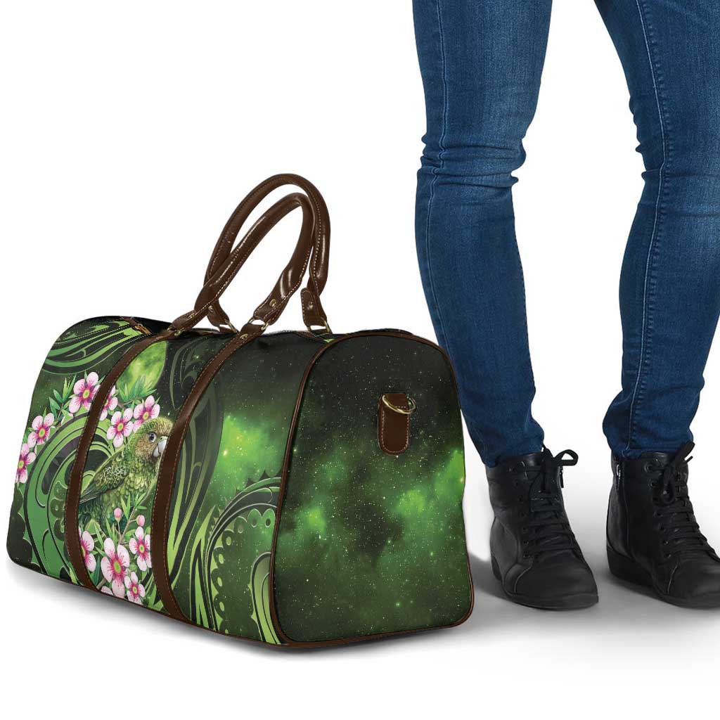New Zealand Aotearoa Kakapo Travel Bag Maori Pattern With Manuka Galaxy Style - Polynesian Pride