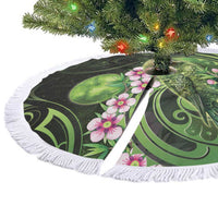 New Zealand Aotearoa Kakapo Tree Skirt Maori Pattern With Manuka Galaxy Style - Polynesian Pride