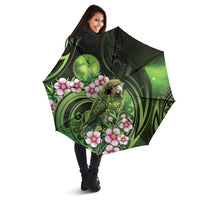 New Zealand Aotearoa Kakapo Umbrella Maori Pattern With Manuka Galaxy Style - Polynesian Pride