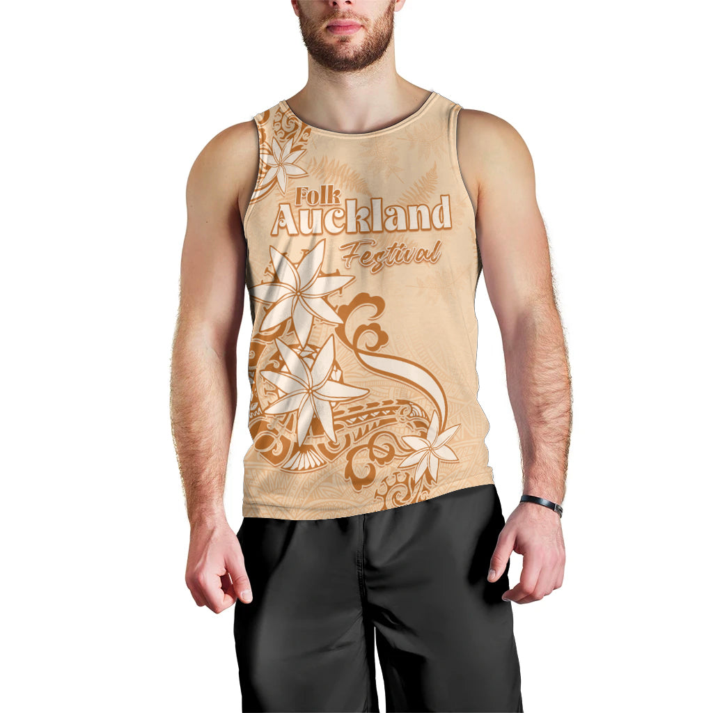 Personalised New Zealand Auckland Folk Festival Men Tank Top Vintage Style LT05 - Polynesian Pride