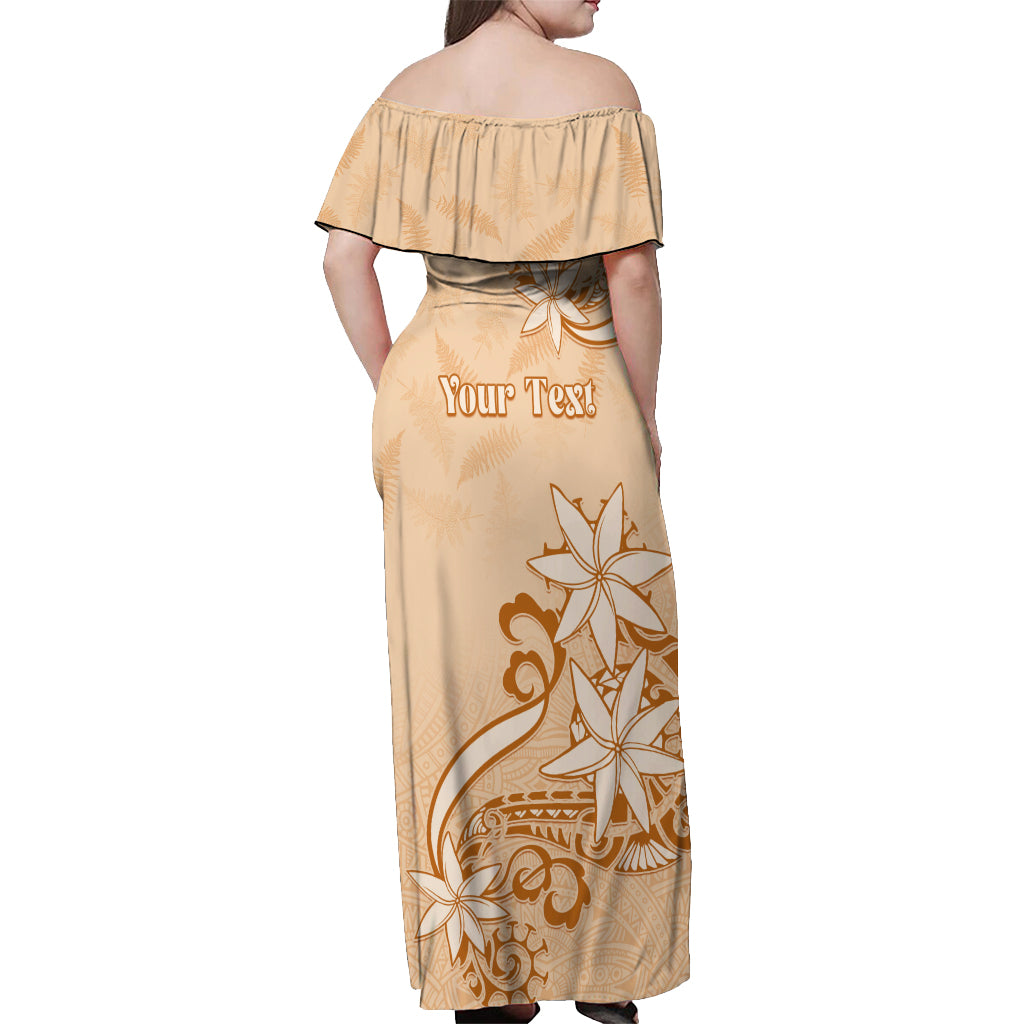 Personalised New Zealand Auckland Folk Festival Off Shoulder Maxi Dress Vintage Style LT05 - Polynesian Pride