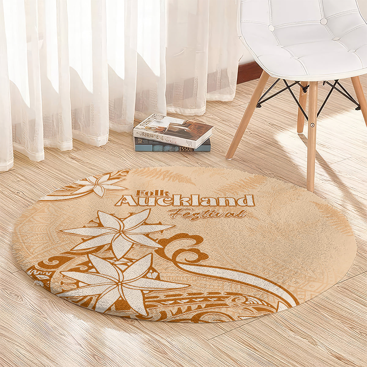 New Zealand Auckland Folk Festival Round Carpet Vintage Style LT05 - Polynesian Pride