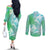 Couple Sea Turtle One Love One Heart Couples Matching Off The Shoulder Long Sleeve Dress and Long Sleeve Button Shirt LT05 - Polynesian Pride