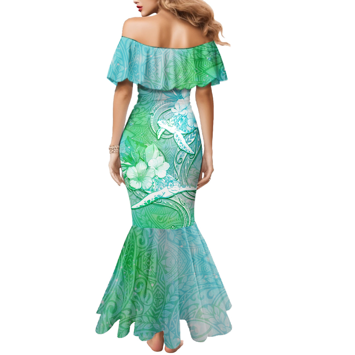Couple Sea Turtle One Love One Heart Mermaid Dress LT05 - Polynesian Pride