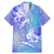 Couple Blue Sea Turtle Heart Love Family Matching Mermaid Dress and Hawaiian Shirt LT05 Dad's Shirt - Short Sleeve Blue - Polynesian Pride
