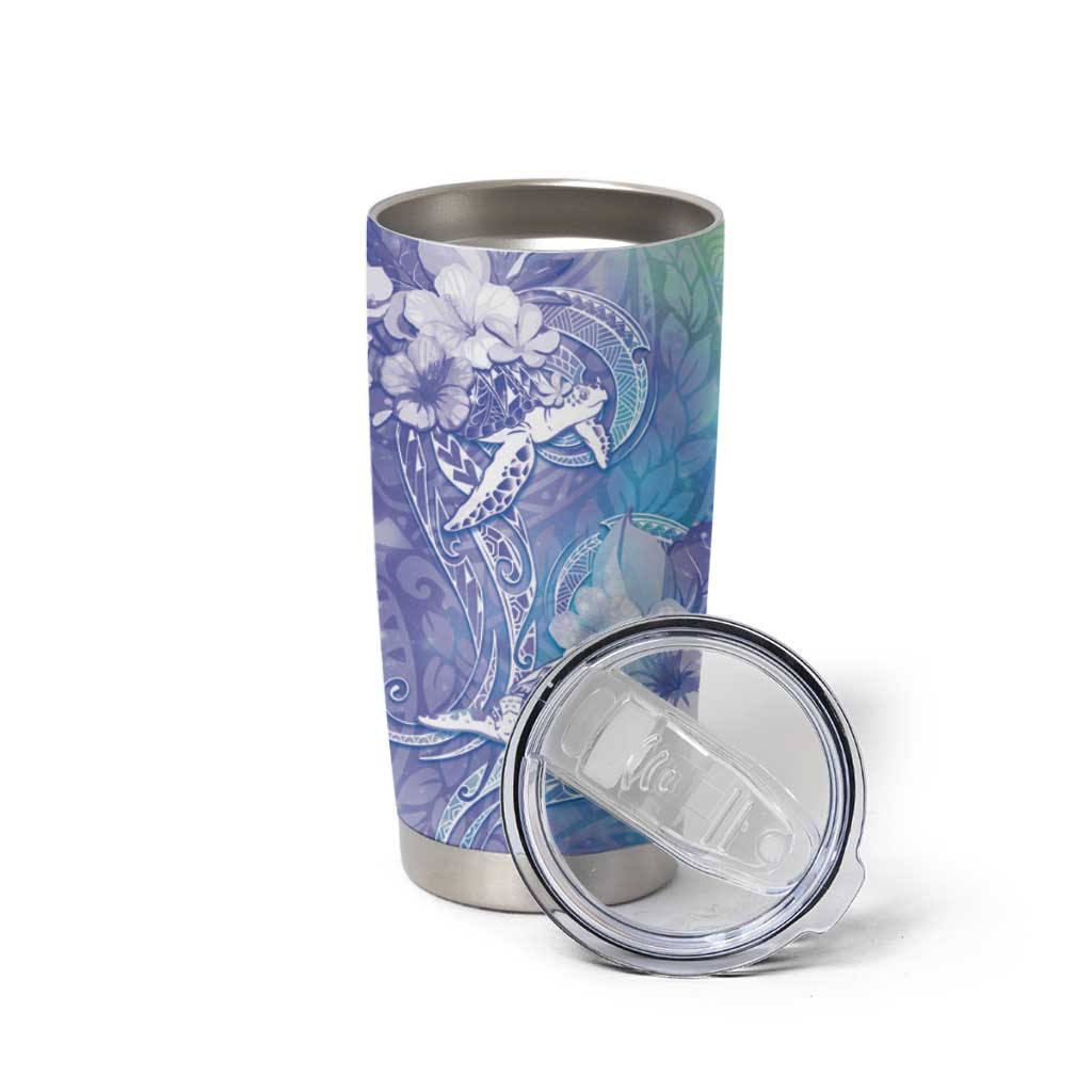 Couple Blue Sea Turtle Heart Love Tumbler Cup LT05