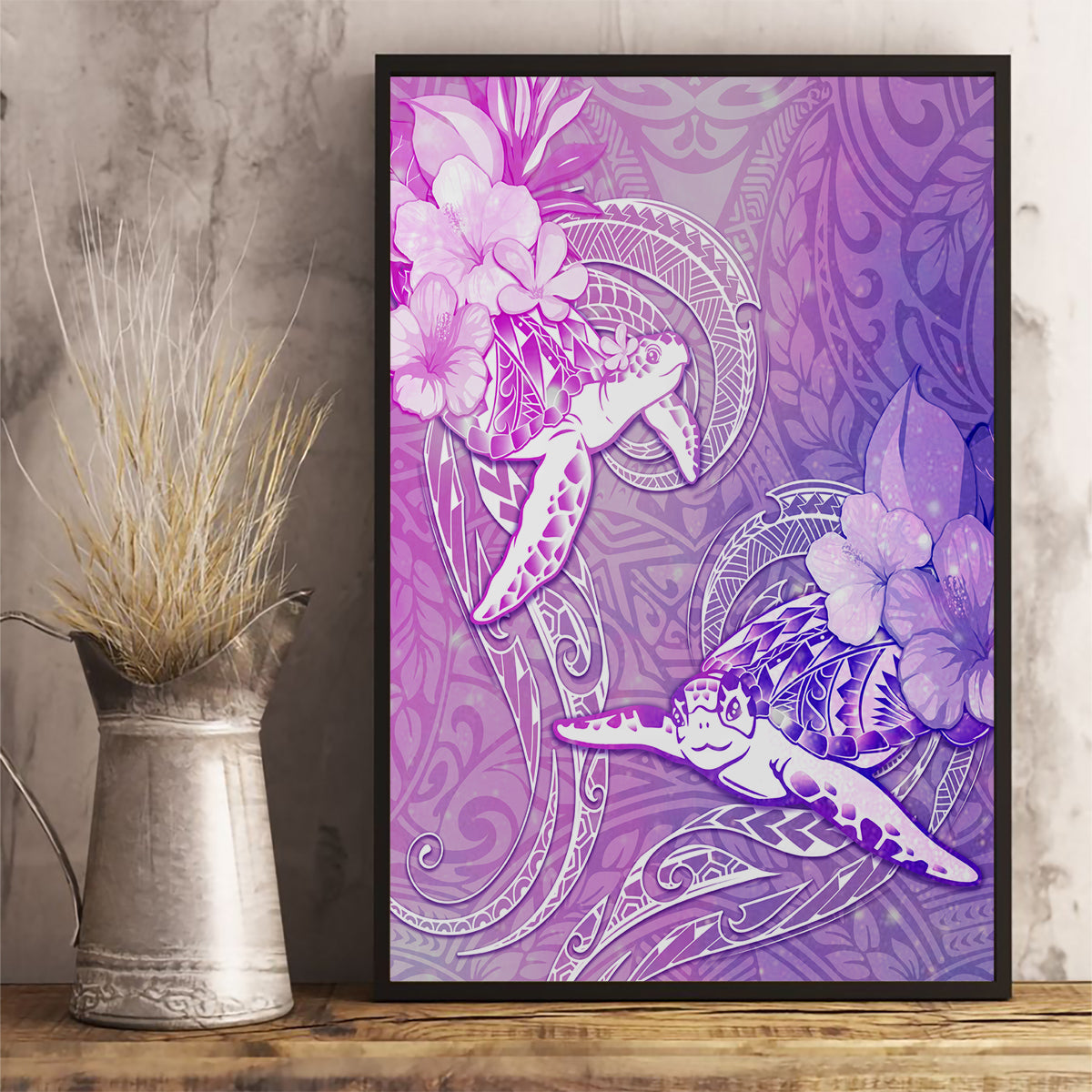 Couple Sea Turtle Love Give Us A Fairytale Canvas Wall Art LT05 - Polynesian Pride