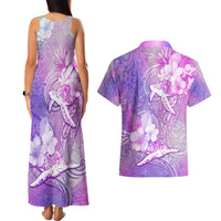 Couple Sea Turtle Love Give Us A Fairytale Couples Matching Tank Maxi Dress and Hawaiian Shirt LT05 - Polynesian Pride