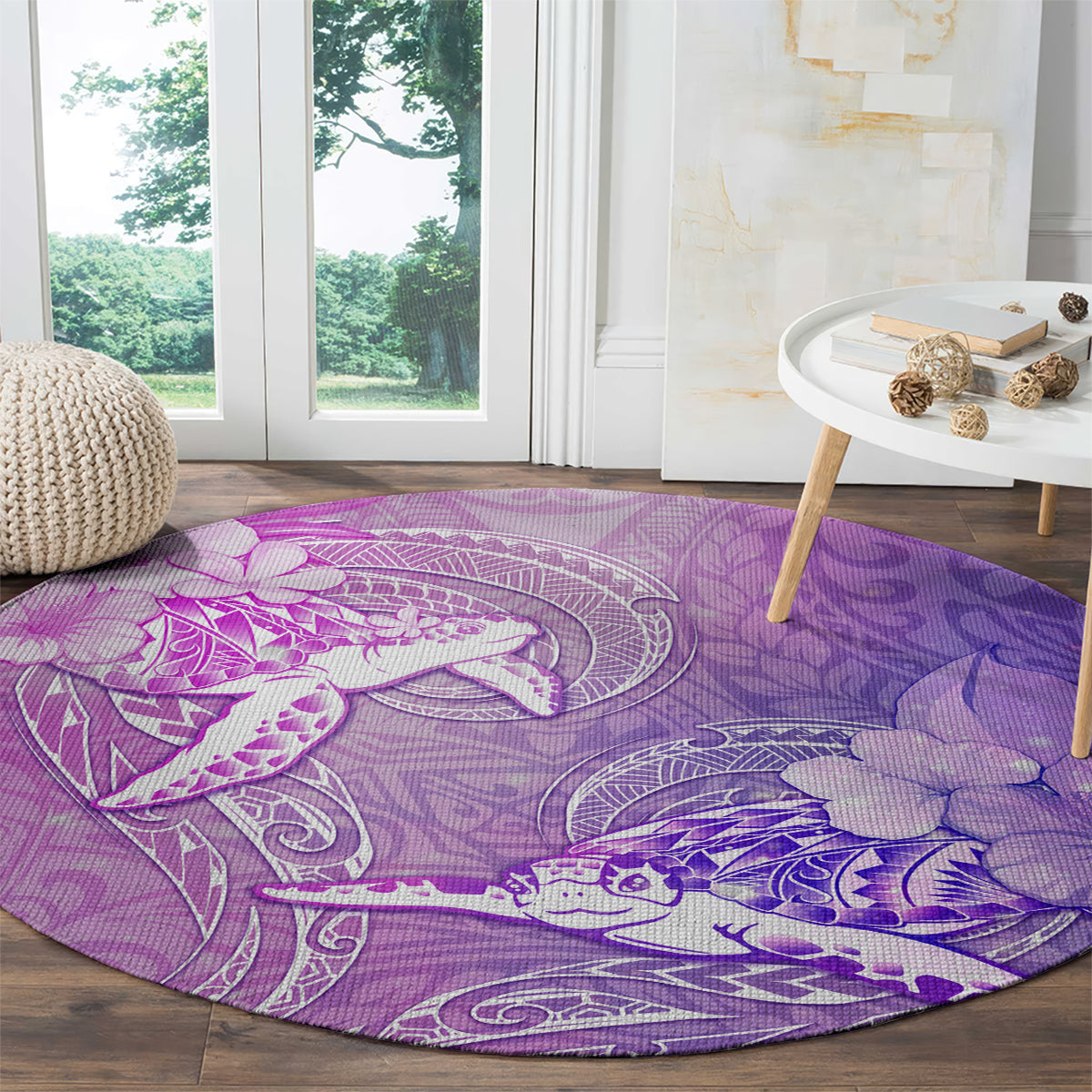 Couple Sea Turtle Love Give Us A Fairytale Round Carpet LT05 - Polynesian Pride