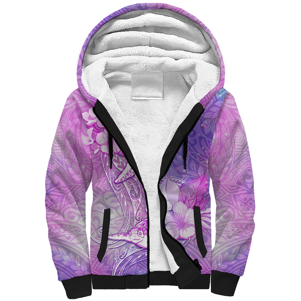 Couple Sea Turtle Love Give Us A Fairytale Sherpa Hoodie LT05 Unisex Pink - Polynesian Pride
