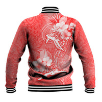 Polynesia Sea Turtle Couple Baseball Jacket Happy Valentine Day Red LT05 - Polynesian Pride
