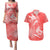 Polynesia Sea Turtle Couple Couples Matching Puletasi Dress and Hawaiian Shirt Happy Valentine Day Red LT05 Red - Polynesian Pride