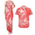 Polynesia Sea Turtle Couple Couples Matching Tank Maxi Dress and Hawaiian Shirt Happy Valentine Day Red LT05 Red - Polynesian Pride