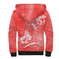Polynesia Sea Turtle Couple Sherpa Hoodie Happy Valentine Day Red LT05 - Polynesian Pride
