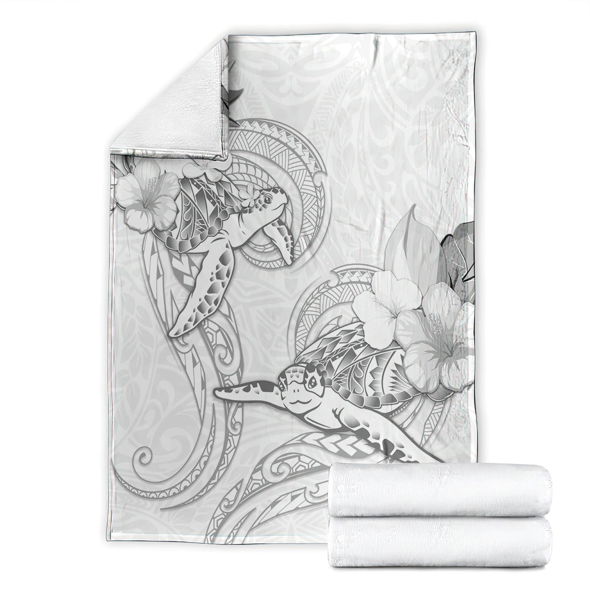 Polynesia Sea Turtle Couple Blanket Happy Valentine Day White LT05 - Polynesian Pride