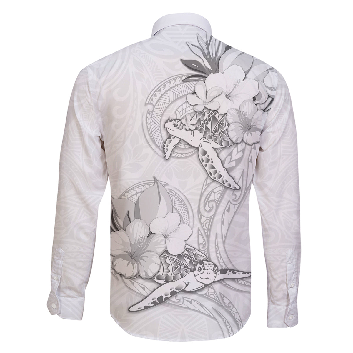 Polynesia Sea Turtle Couple Family Matching Tank Maxi Dress and Hawaiian Shirt Happy Valentine Day White LT05 - Polynesian Pride