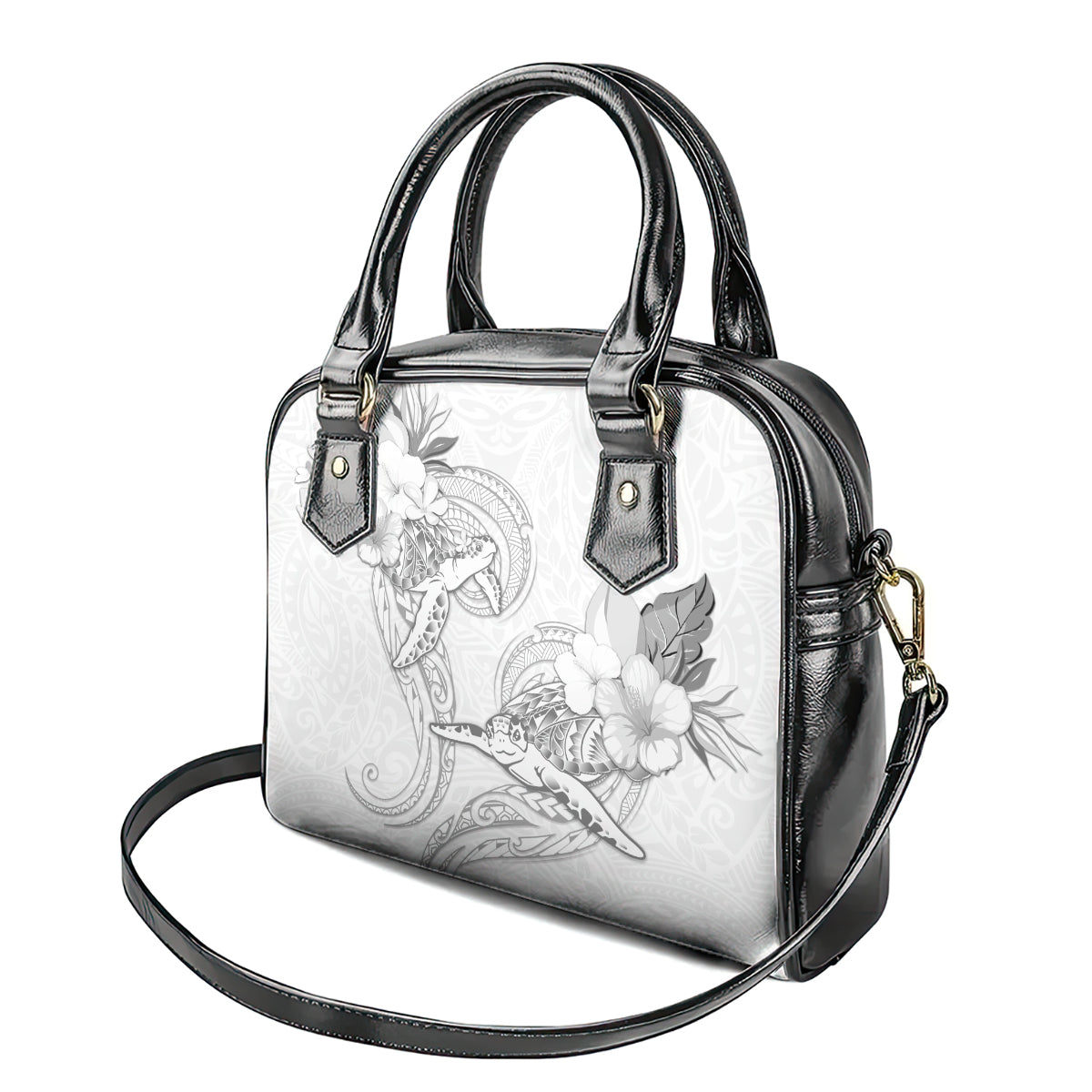 Polynesia Sea Turtle Couple Shoulder Handbag Happy Valentine Day White LT05 - Polynesian Pride
