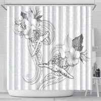 Polynesia Sea Turtle Couple Shower Curtain Happy Valentine Day White LT05 - Polynesian Pride