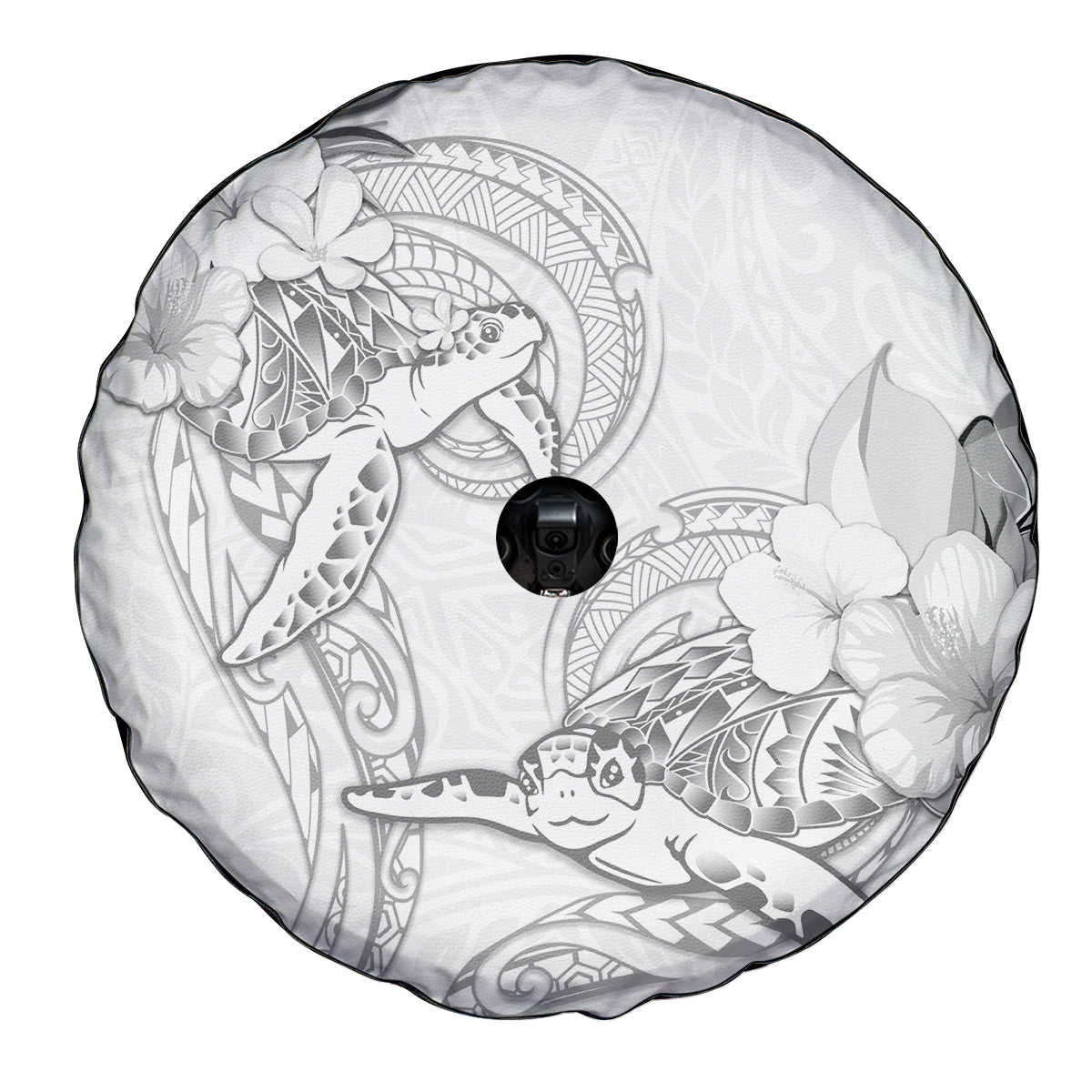 Polynesia Sea Turtle Couple Spare Tire Cover Happy Valentine Day White LT05 - Polynesian Pride