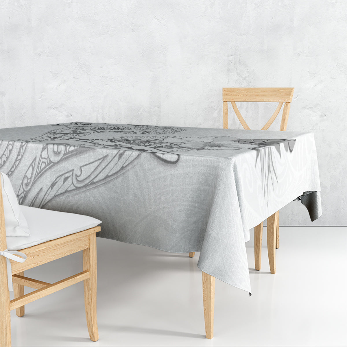 Polynesia Sea Turtle Couple Tablecloth Happy Valentine Day White LT05 - Polynesian Pride