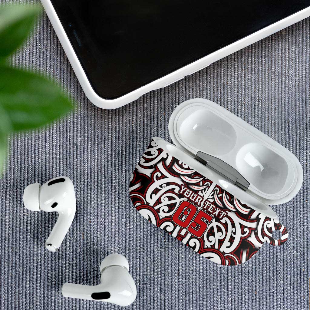 Custom Aotearoa Ngapuhi AirPods Case Maori Tribal Pattern Mix Poutama