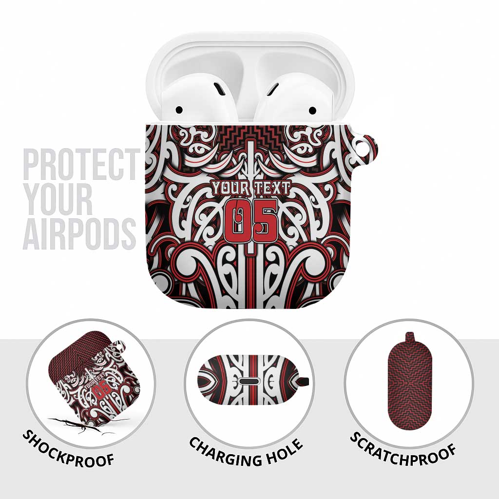 Custom Aotearoa Ngapuhi AirPods Case Maori Tribal Pattern Mix Poutama