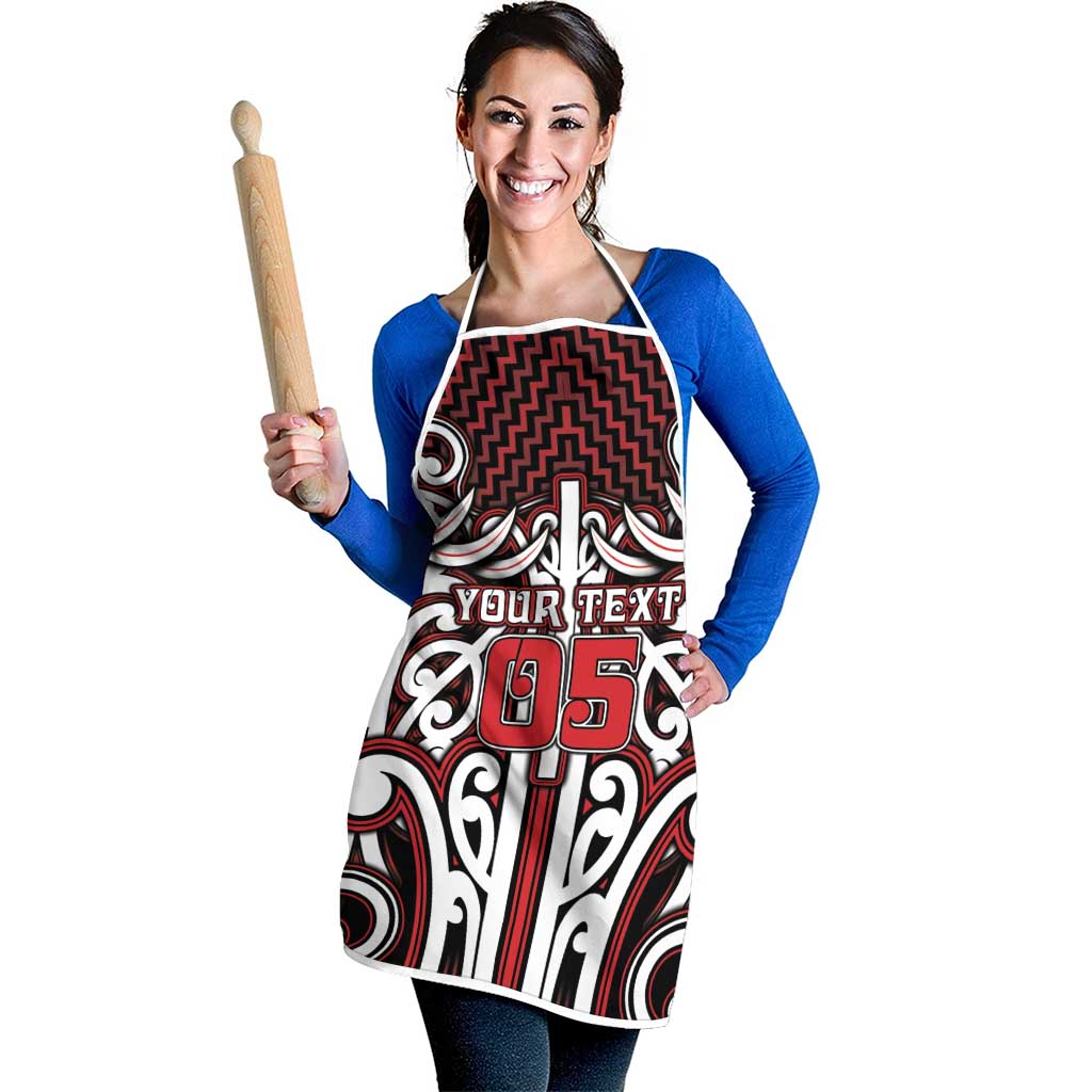 Custom Aotearoa Ngapuhi Apron Maori Tribal Pattern Mix Poutama