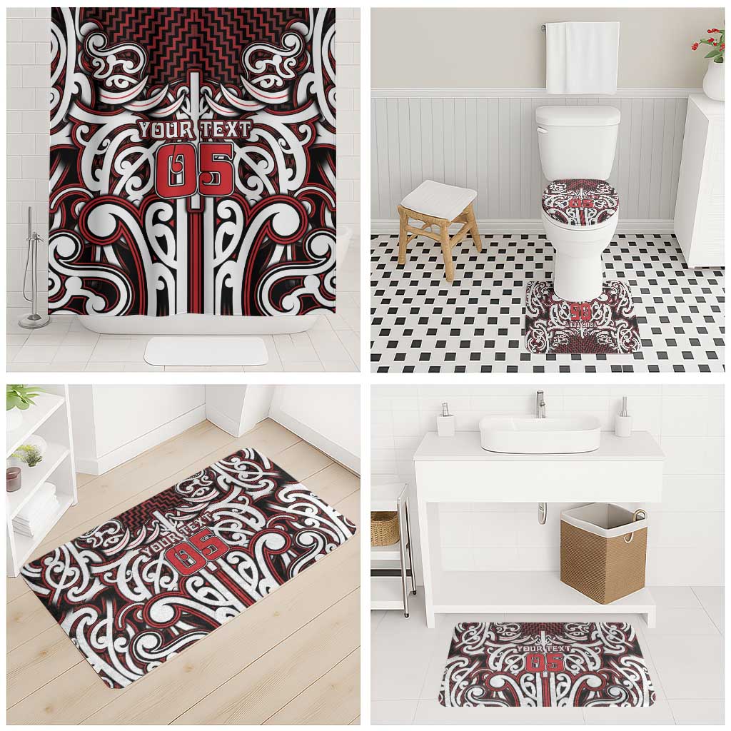 Custom Aotearoa Ngapuhi Bathroom Set Maori Tribal Pattern Mix Poutama