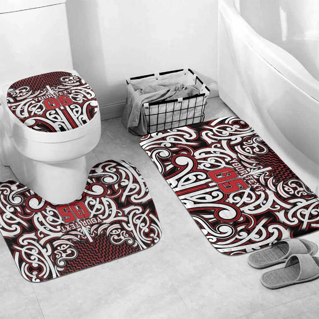 Custom Aotearoa Ngapuhi Bathroom Set Maori Tribal Pattern Mix Poutama