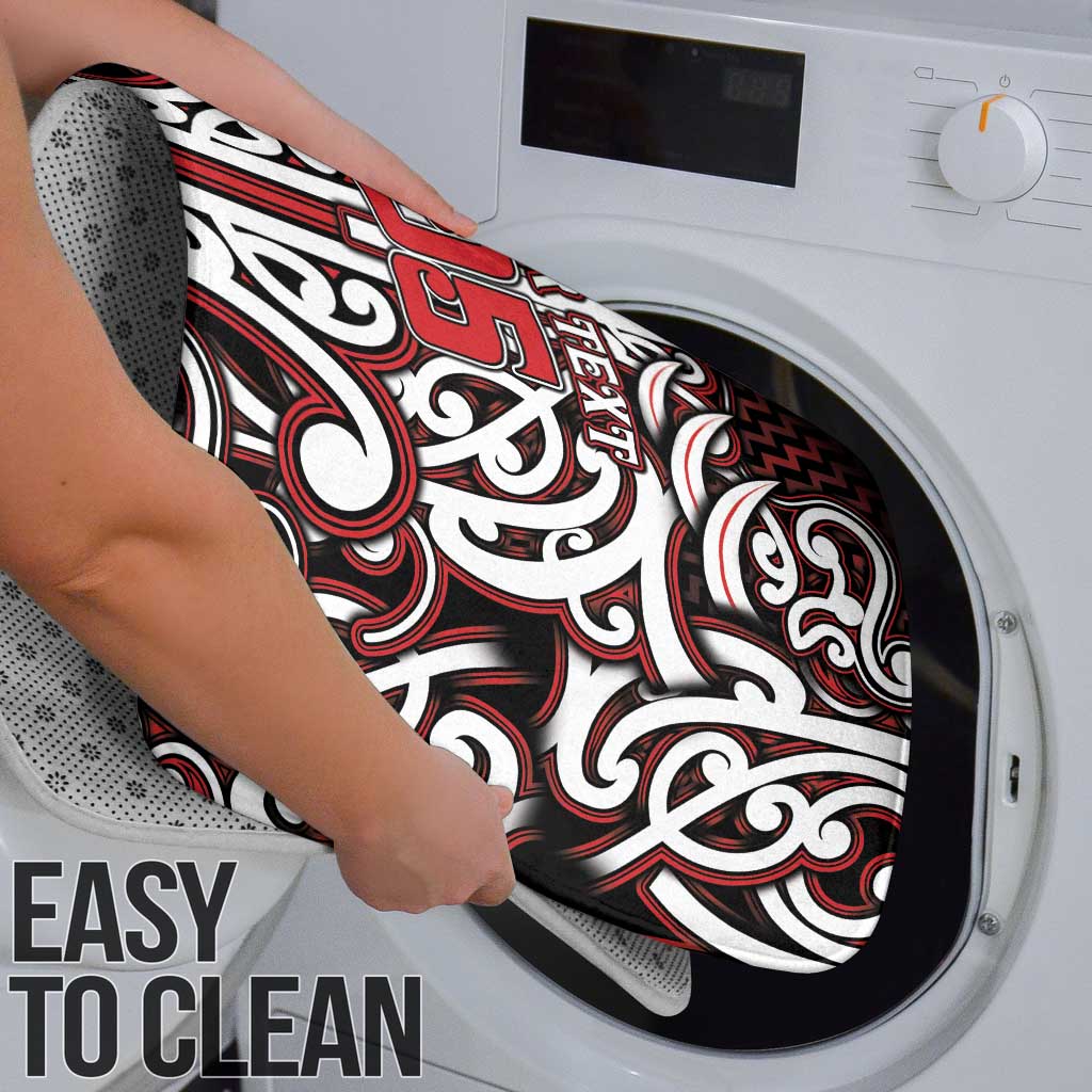 Custom Aotearoa Ngapuhi Bathroom Set Maori Tribal Pattern Mix Poutama