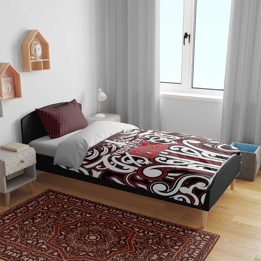 Custom Aotearoa Ngapuhi Bedding Set Maori Tribal Pattern Mix Poutama
