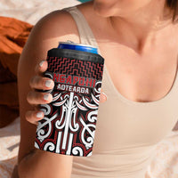 Custom Aotearoa Ngapuhi 4 in 1 Can Cooler Tumbler Maori Tribal Pattern Mix Poutama