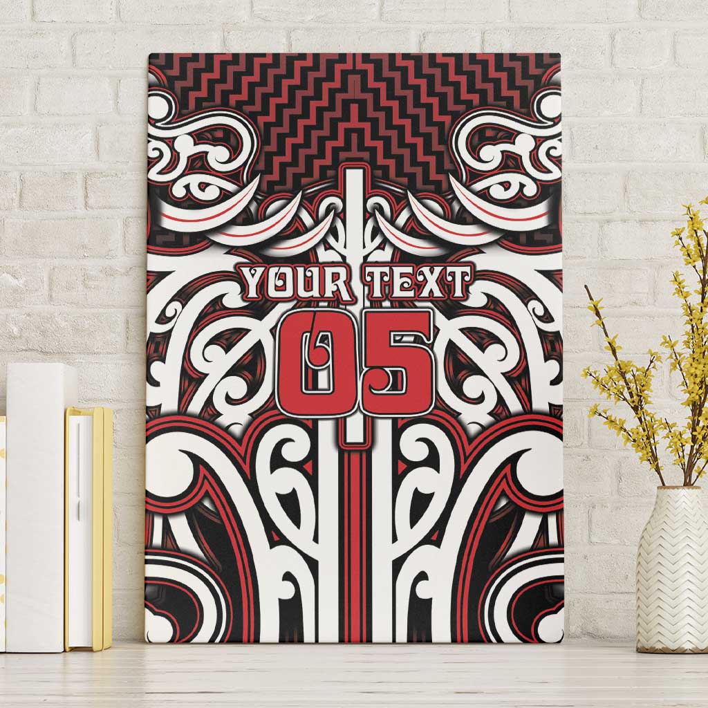 Custom Aotearoa Ngapuhi Canvas Wall Art Maori Tribal Pattern Mix Poutama
