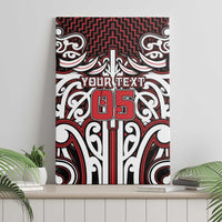 Custom Aotearoa Ngapuhi Canvas Wall Art Maori Tribal Pattern Mix Poutama